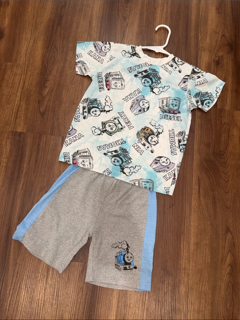 Thomas & Friends Boys 4T Light Blue and Gray Day Wear Set